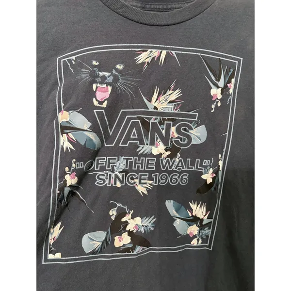 Vans Off The Wall Panther Floral Graphic T-Shirt M Skate Tee - Image 2
