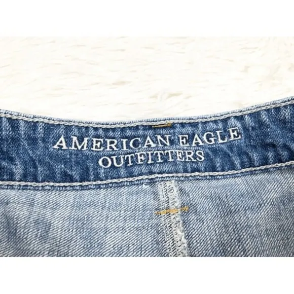 American Eagle High Rise Festival Cutoff Jean Shorts Painted Design Size 6‎ - Image 6