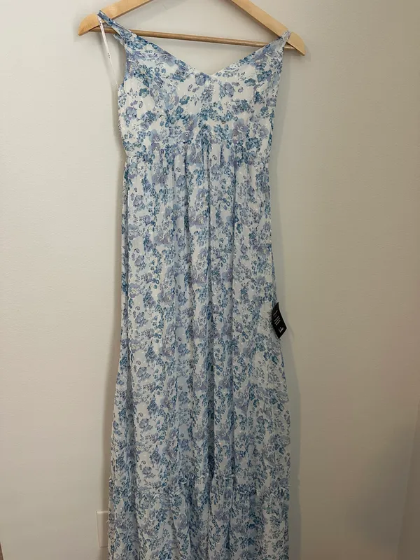 Lulus My Story White Floral Tie-Back Maxi Dress - Image 7