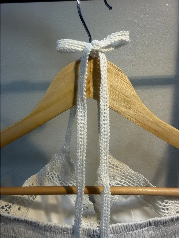NWT Brand New boho chic with top crochet White - Image 3