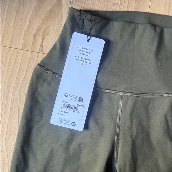 ALO Yoga Olive Green SOFTSCULPT HIGHWAIST Leggings - Image 2