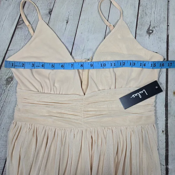 Lulus‎ Queen of the Evening Cream Maxi Dress NWT Size Medium Formal Evening Gown - Image 8