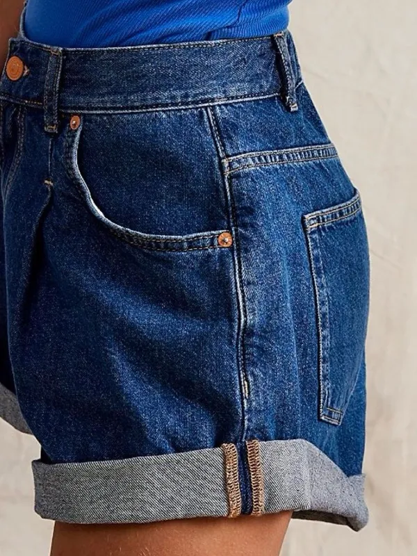 Free People We The Free Danni High Rise Denim Shorts - Image 3