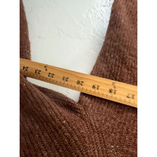 Old Navy Women's Brown Speckled Knit Crew Neck Sweater‎ Medium Preppy Casual - Image 7