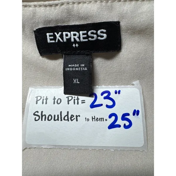 Express Silver Sequin Tiered Camisole V-Neck Spaghetti Strap Tank Top XL 02496 - Image 3
