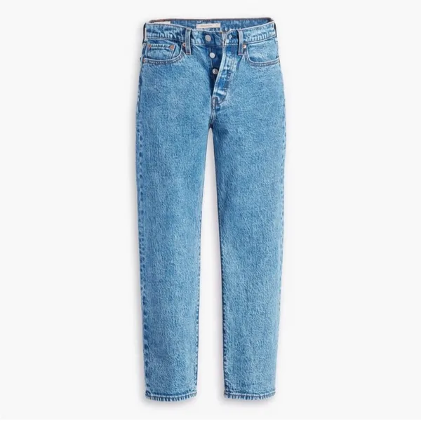 Levi's Wedgie Straight Leg 23 Jeans High Rise Premium Stretch Denim Light Wash - Image 2