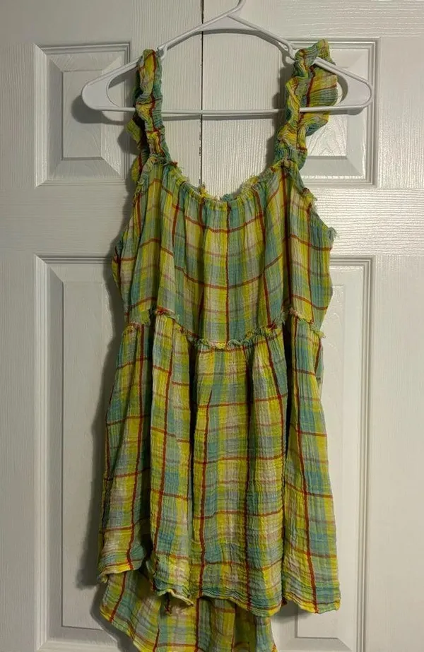 By Anthropologie Ruffled Plaid Babydoll Dress - Image 7
