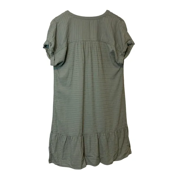 Sonoma Small Womens Dress Teal Green Blue Button V-Neck Short Dolman Sleeve Mini - Image 2