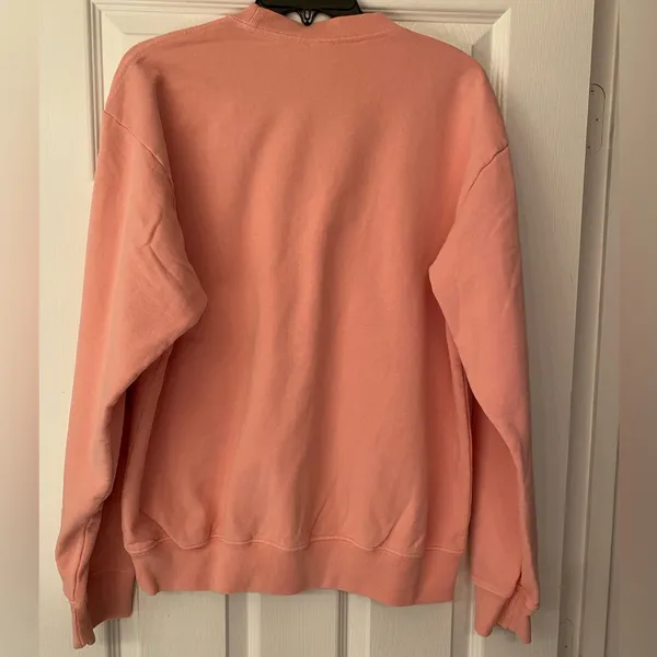 Sporty & Rich Women’s & Men’s Pink Cotton Athletic Sweatshirt Size Small - Image 4