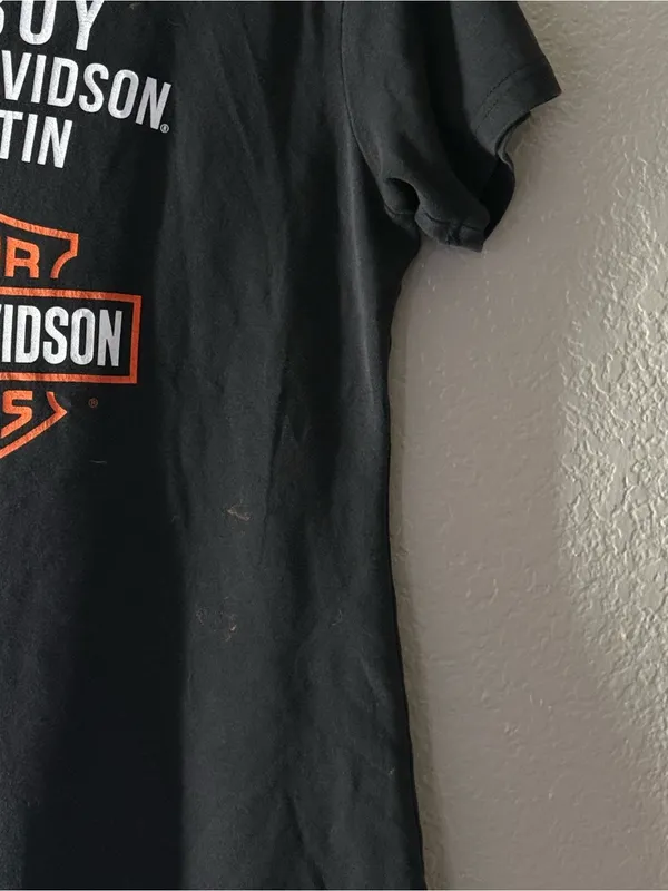 Harley Davidson Women M Moto Motorcycle Biker Girl Graphic Tee Western Grunge - Image 7