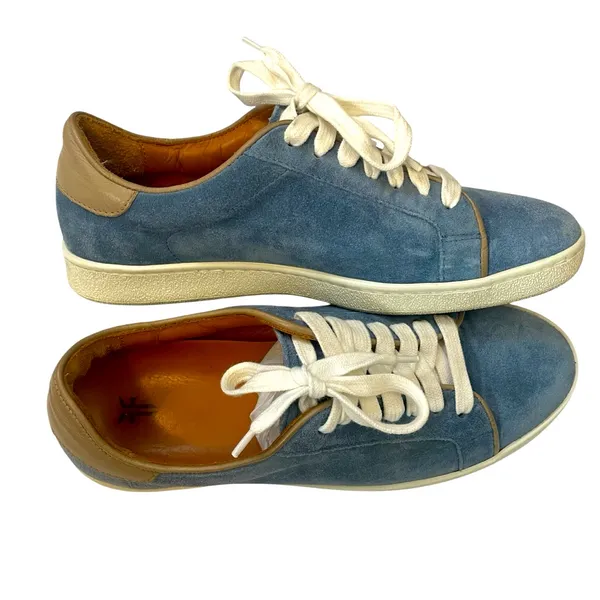 Frye Alexis Low Lace Aqua Suede Sneakers size 8 - Image 2