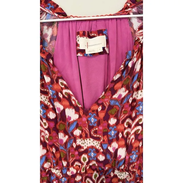 Anthropologie Robin Tiered Fresh Floral Floral Dress Size Small 1790 - Image 4