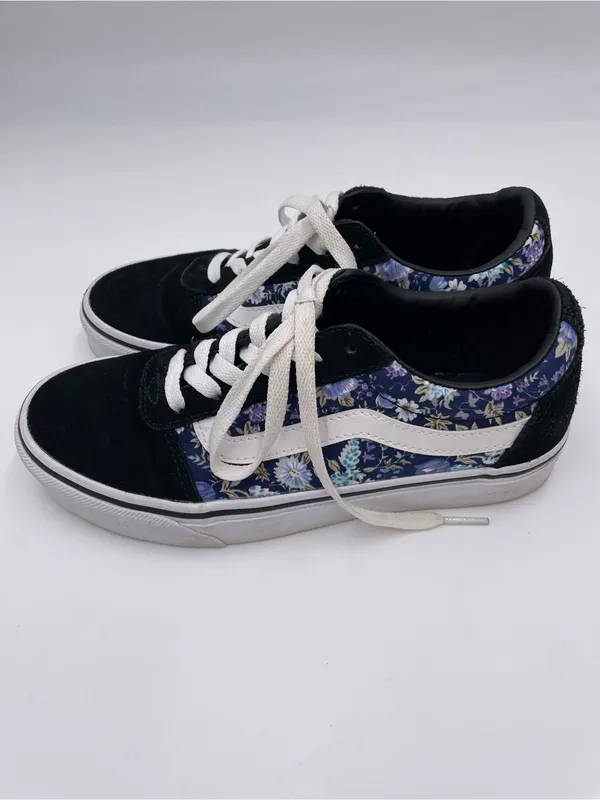Vans Ward Moody Floral Purple/Black Skate Shoes Women's Size 6 Lace Up Sneakers - Image 6
