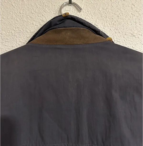 Vintage Aviator Dark Navy Blue Bomber Jacket - Image 6