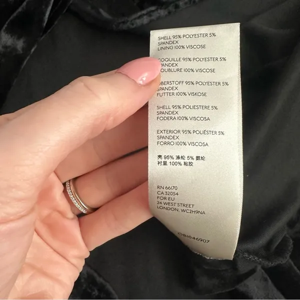 Free People Kat Black Velvet Mini Dress - Image 3