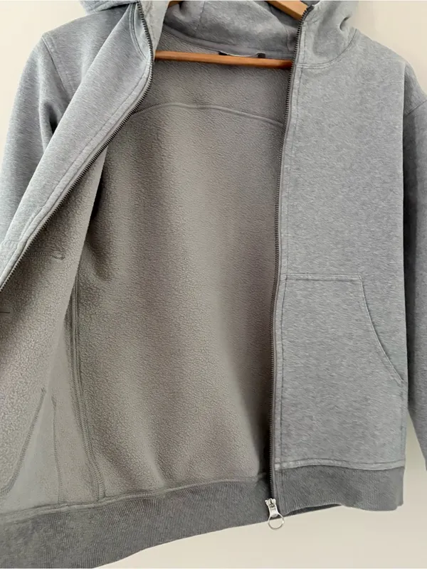 Lululemon All Yours Zip Hoodie Heathered Core Medium Grey Size XS - Image 10