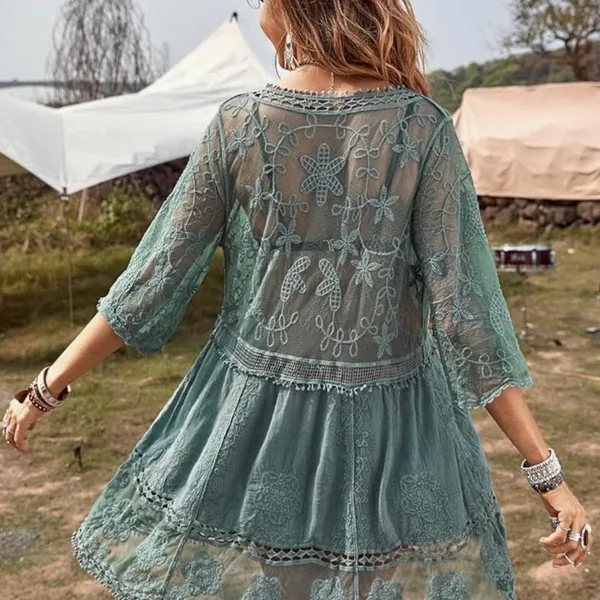 Green/Teal Lace Cover - Image 5