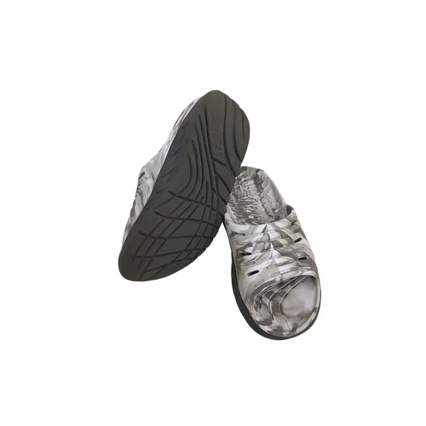 Hoka One One Ora Recovery Slide Swirl Gray White Slip On Sandals Women's 7 - Image 3