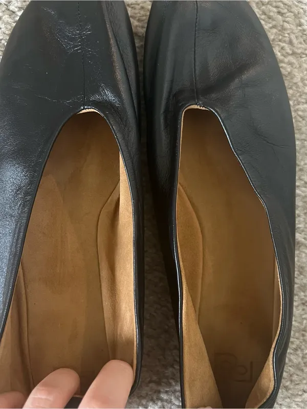 New Reformation Blaine Flat Black Leather Size 8 - Image 4