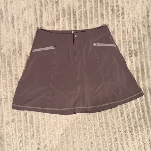 Title Nine Women 8 Athletic Skort Taupe Gray Hiking Golf Tennis Skirt Liner - Image 2