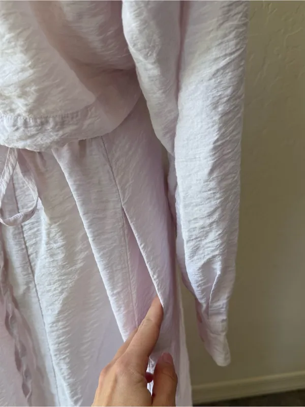 Young Fabulous and Broke Derby Cut Out Poplin Shirt Maxi Dress Light Baby Pink - Image 8