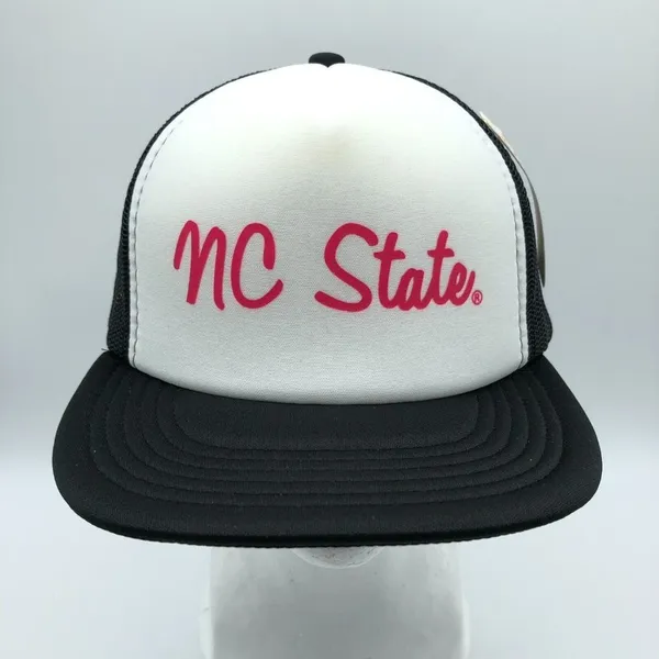 NCAA NC State Wolfpack Hat Cap Ouray Black White Pink One Size Snapback - Image 2