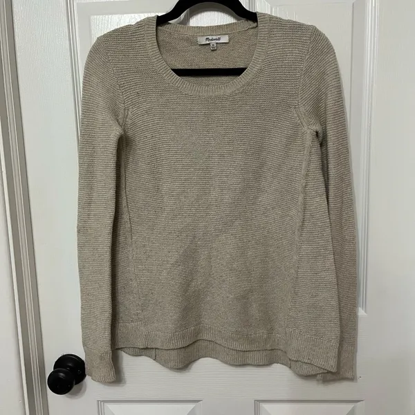 Madewell Riverside Textured Sweater in‎ Oatmeal size XS - Image 2