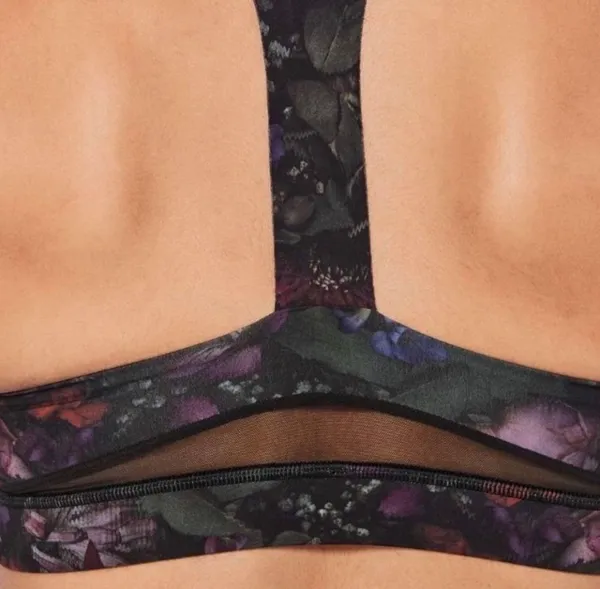 Lululemon Break Free Bra Nulux Frozen Flourish Multi / Black Size 6 - Image 11