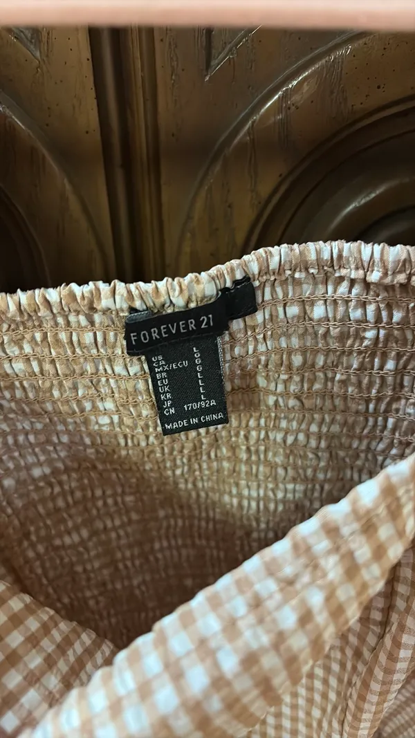 Forever 21 gingham puff sleeve dress - Image 3