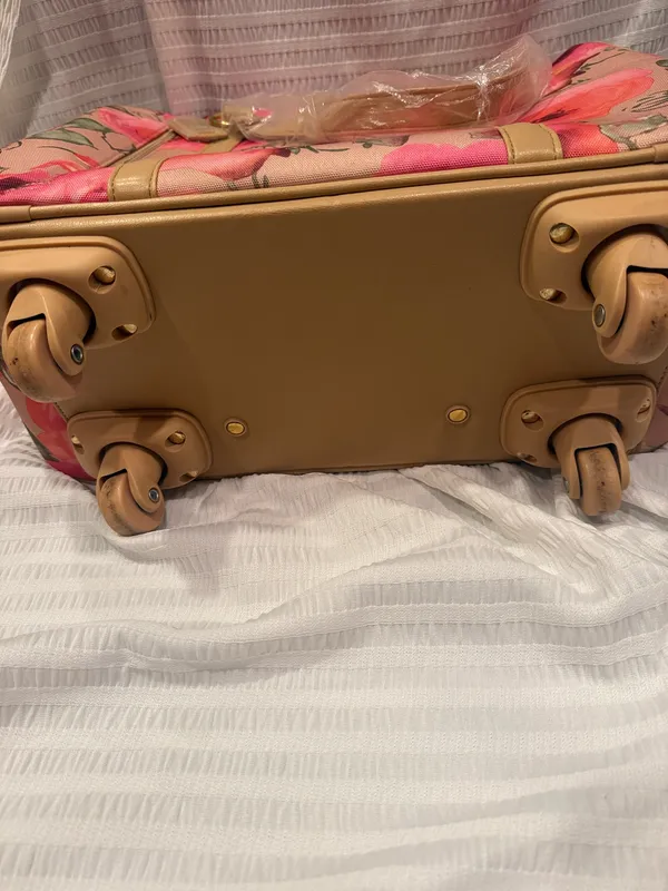 Caroline Hill NEW W TAGS Gi Gi. Hill pink floral spinner wheeled rolling carry on weekender bag - Image 9