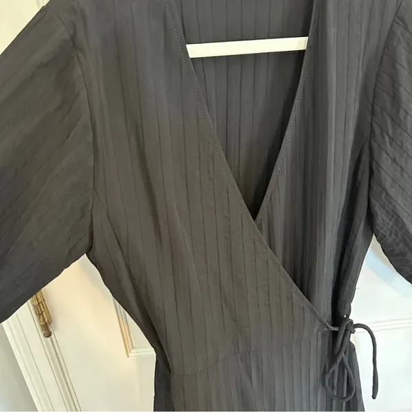 Everlane The City Stripe Wrap Dress - Image 4