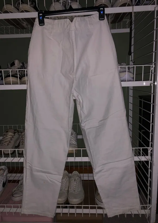 Vintage White High Waisted Jeans - Image 3
