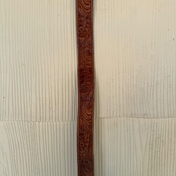 Texas Ranger by Tex Tan Tooled Cowhide Belt - Image 2
