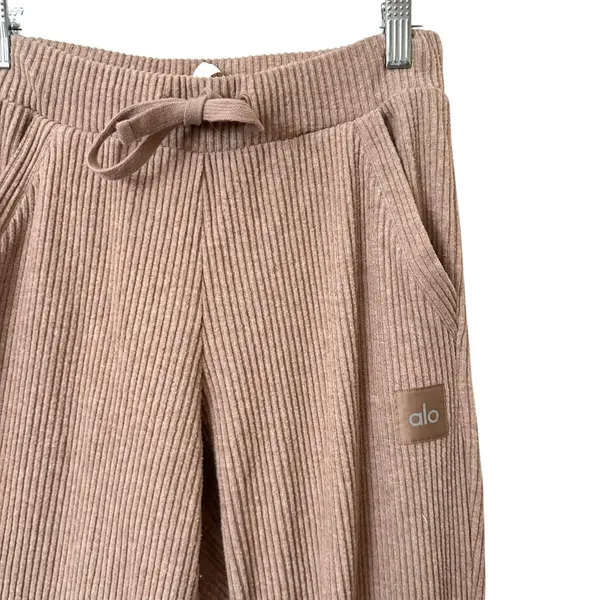 ALO YOGA Muse‎ Ribbed Jogger Sweatpant Brown X-Small - Image 4