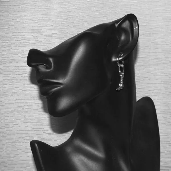 Stainless Steel Silver Cowboy Boot Earrings - Image 5