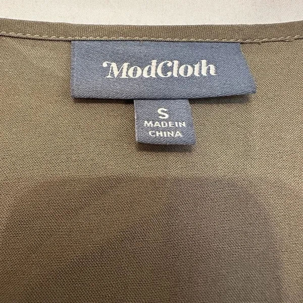 ModCloth Bay‎ Area Believer Cropped Tie Front Jumpsuit Women's Size Medium Green - Image 5