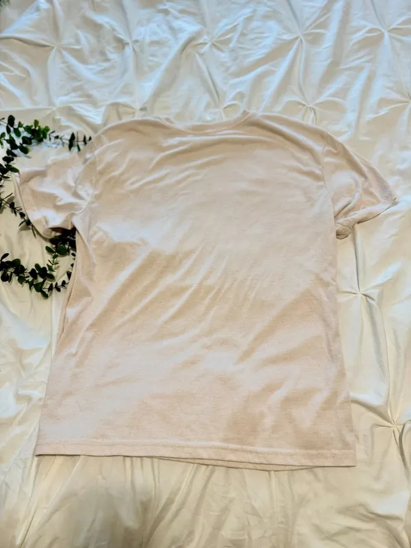 "Happiness Comes in Waves" Graphic T-Shirt - Neutral Aesthetic - Size Small - Image 6