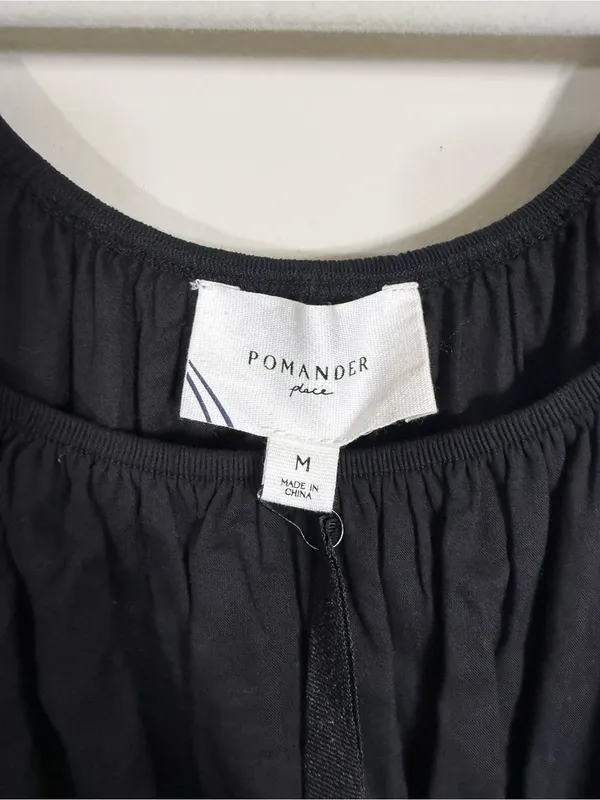 NWT Tuckernuck Pomander Place Black Flynn Midi Dress Cotton Medium - Image 5