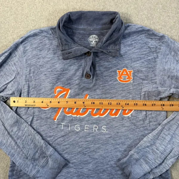 Auburn Tigers Rivalry Threads Women's Small Cropped Long Sleeve Henley Shirt - Image 7