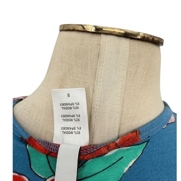 Rachel Pally Wildflower Long Sleeveless Caftan Floral Maxi Dress Blue Size Small - Image 9