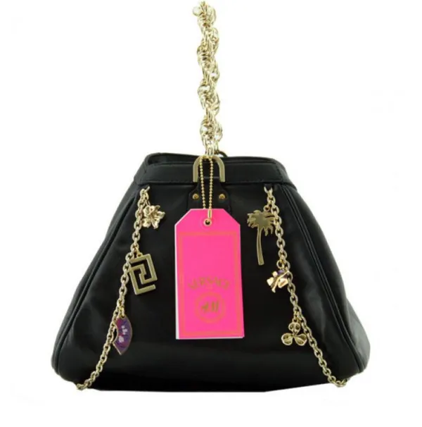 Versace For H&M Black Leather Charms Hobo Bag - Image 6