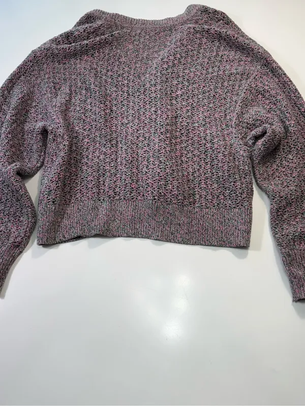 J. Jill 100% Cotton Mauve Knit Button-Front Cardigan Size Large - Image 8