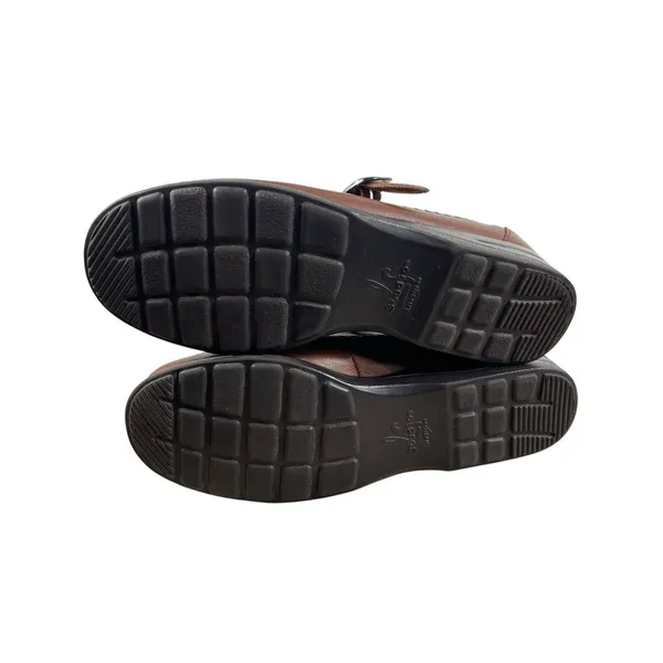 LifeStride Studio Brown Leather Loafer Shoes Women’s 8.5W Woven Slip On Buckle - Image 8