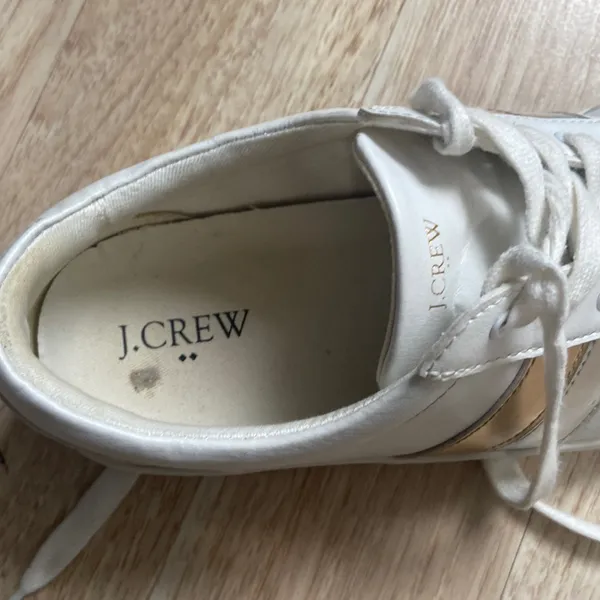 J. Crew New Road Trip Sneakers With Stripe Size 9 - Image 7