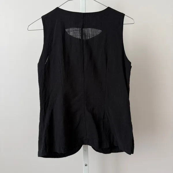 Petal and Pup sz 4 Black Cotton Button Front Vest‎ Top Pocketed NWOT Preppy - Image 4