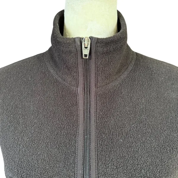 GAP zip up sleeveless mock neck black stretchy vest with pockets women's XS - Image 5