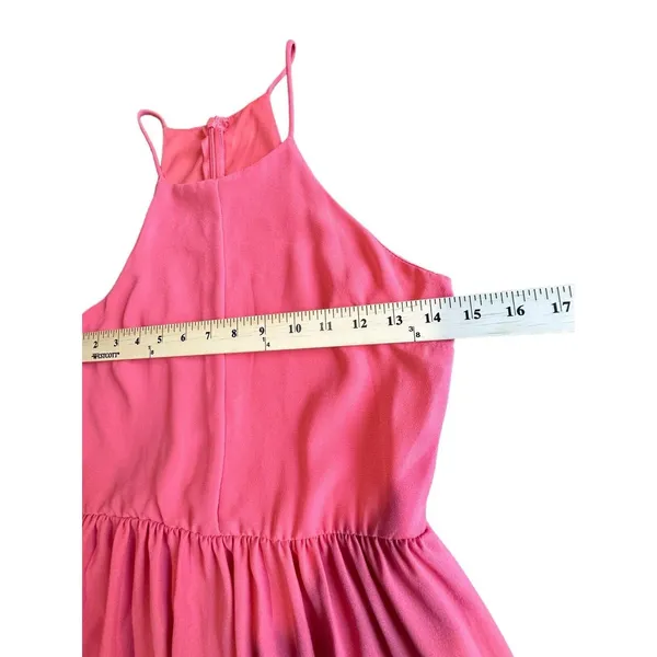 Everly Size Small Coral Pink Goddess Style High Neck Dress Lightweight‎ #I15-5 - Image 4