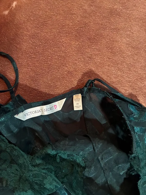 Vintage emerald green sheer maxi slip dress from Victorias Secret Size XS - Image 4