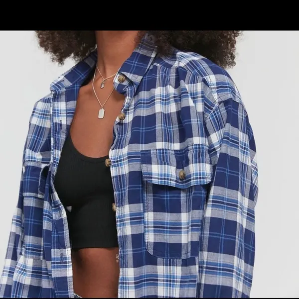 BNWT blue flannel shirt - Image 2