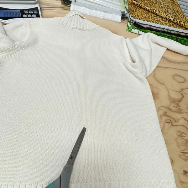 Vintage Splendor Cream White 100% Cotton Turtleneck Sweater Women's XL‎ Canada - Image 7